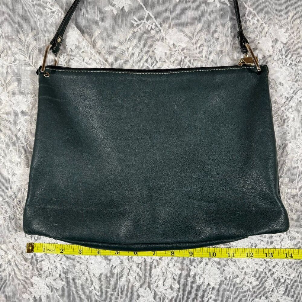 A. Bellucci Genuine Leather Crossbody Bag – Forest Green | Top Zip | Made in Ita